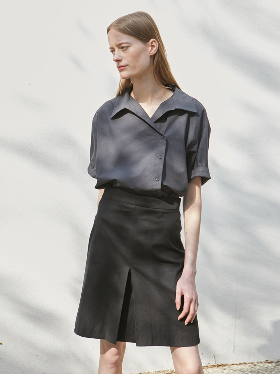 Folded Comfort Skirt - Black