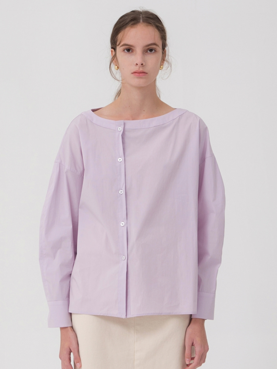 Volume Silhouette Shirts - Lavender